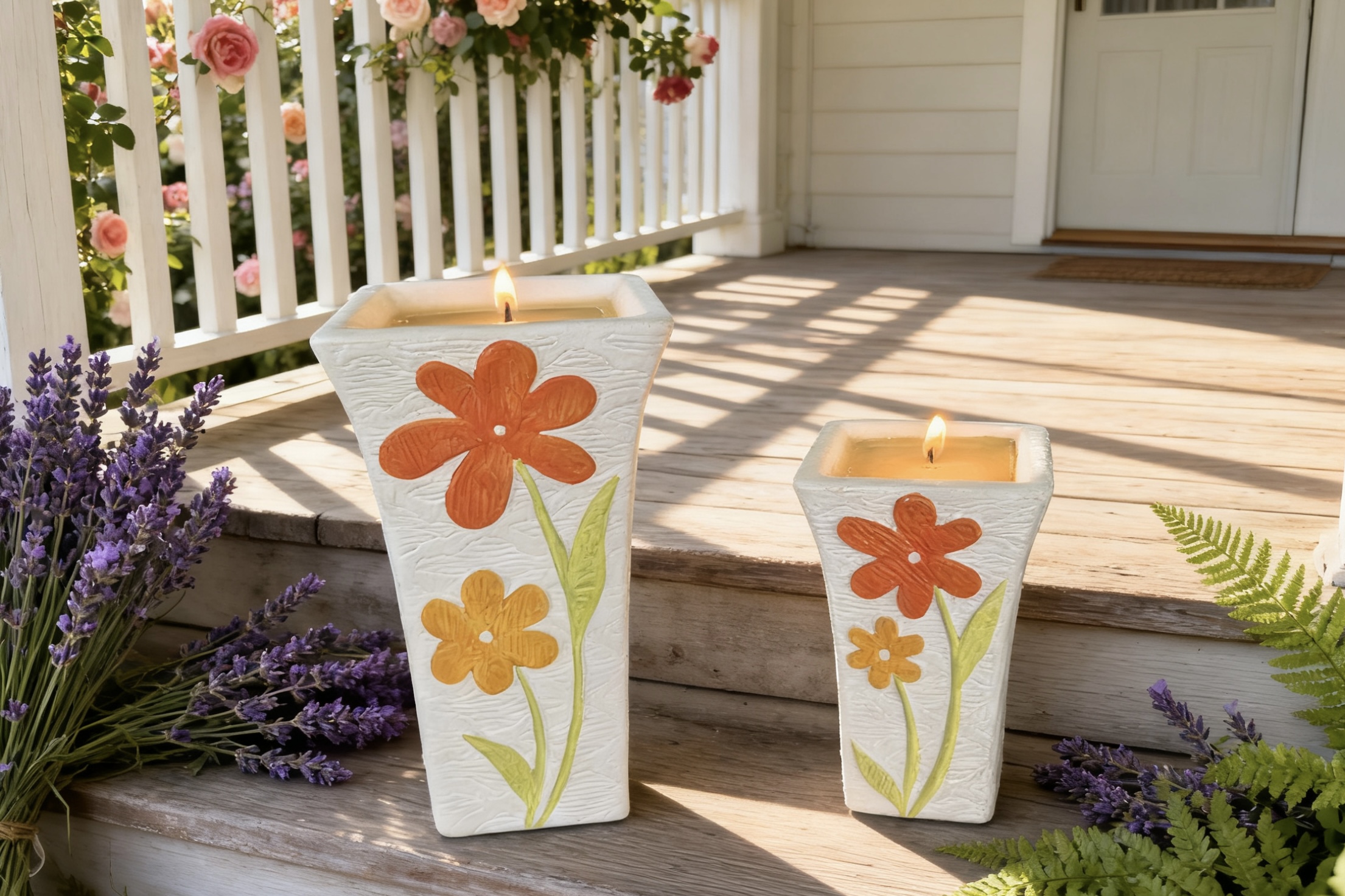 Flower Ceramic Candles